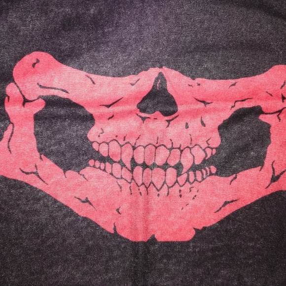 Red Skull Motorcycle Face Bandanas - Picture 3 of 4